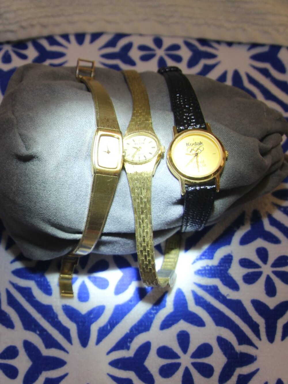 3 gold tone watches for one price. See description below.